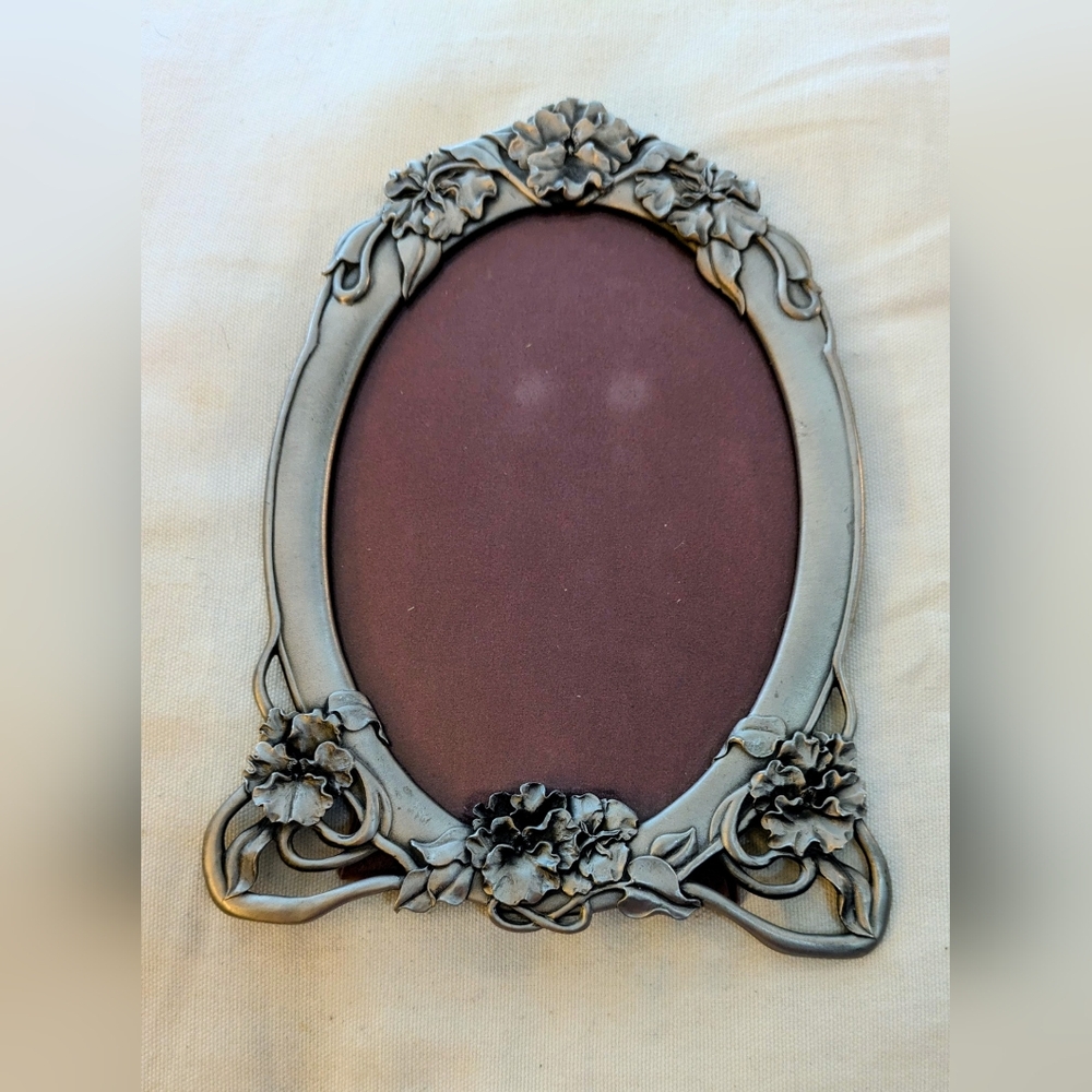 Floral Silver Photo Frame
